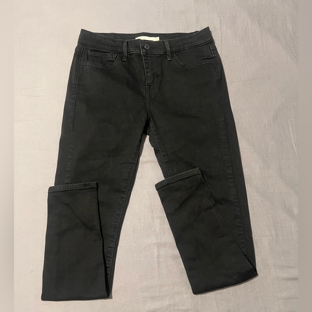 Womens Levi’s Black stretch Skinny Jeans denim pants (28)